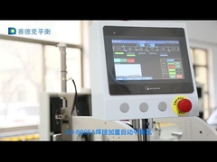 Máquina de balanceo de corrección de soldadura de rodillos de caminadora con línea de transporte